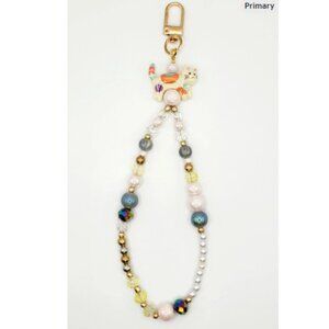 Bag Charm- Cat in Pink Pearl